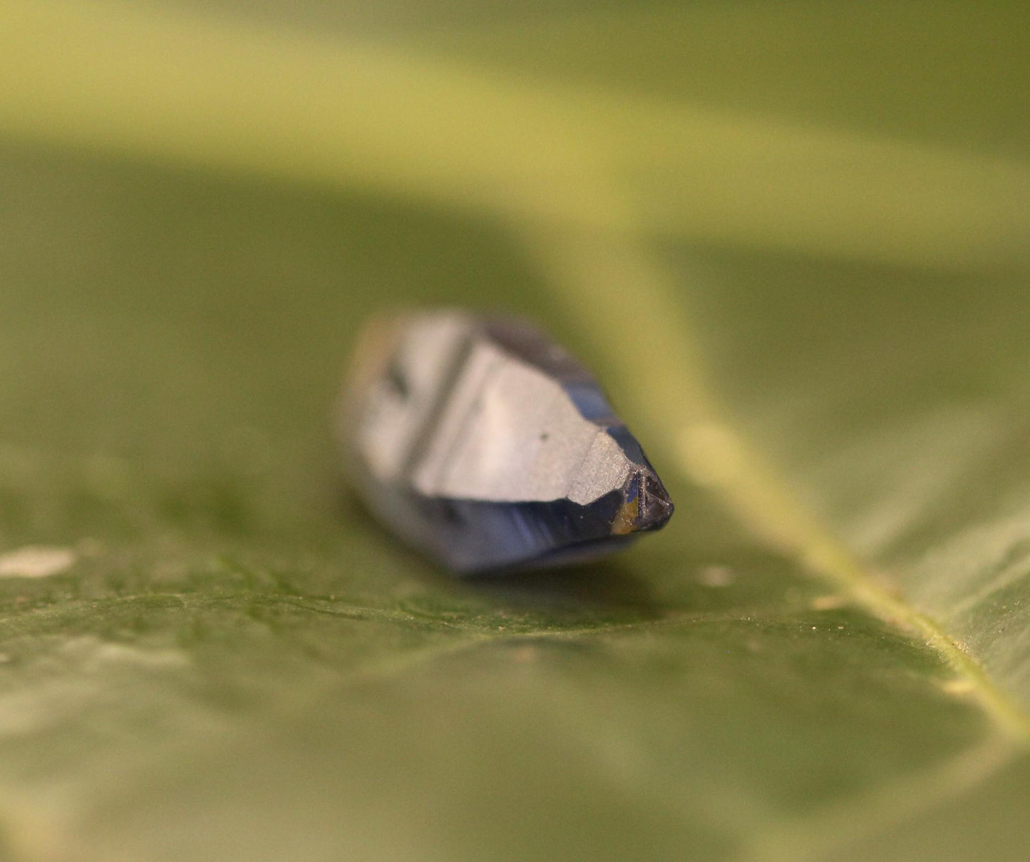 Beautiful Blue Sapphire Crystal (Corundum) ,Doubly Terminated, from Sri Lanka (Ceylon) ,6.46 cts 17.40 mm, September Birthstone