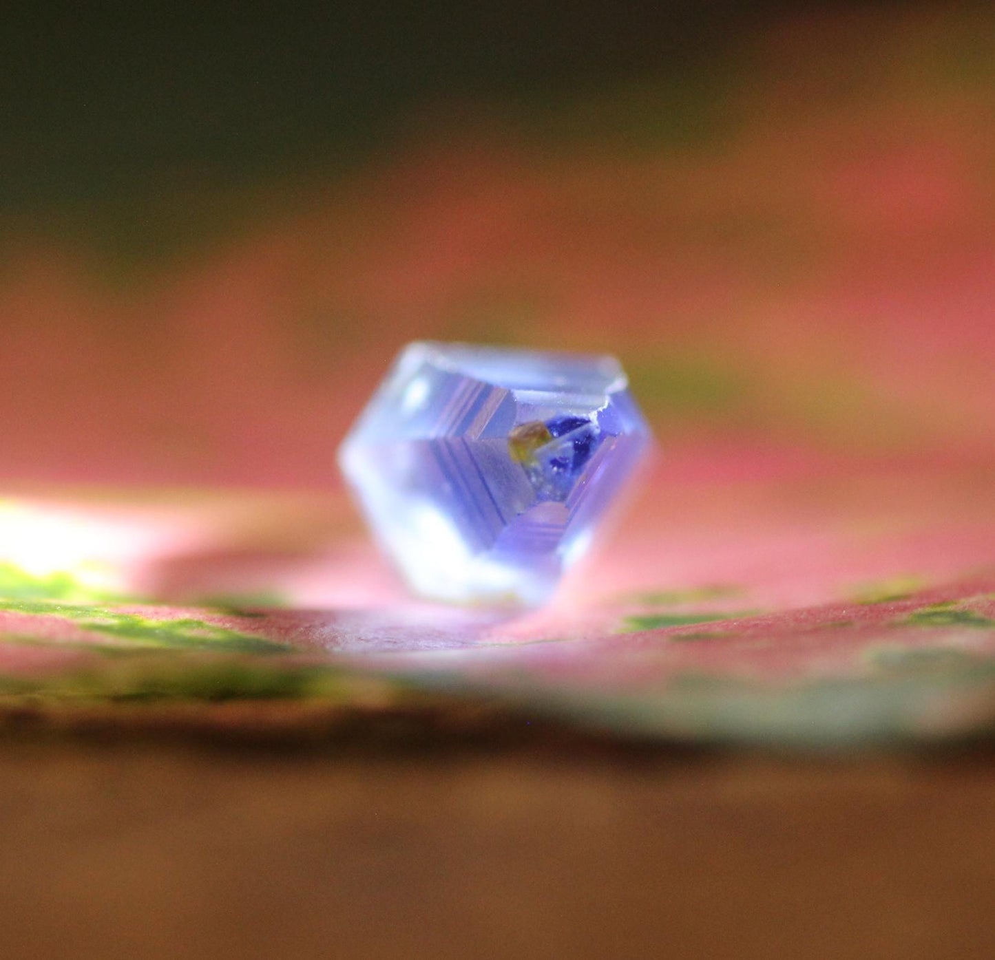 Beautiful Blue Sapphire Crystal (Corundum) ,Doubly Terminated, from Sri Lanka (Ceylon) ,6.46 cts 17.40 mm, September Birthstone