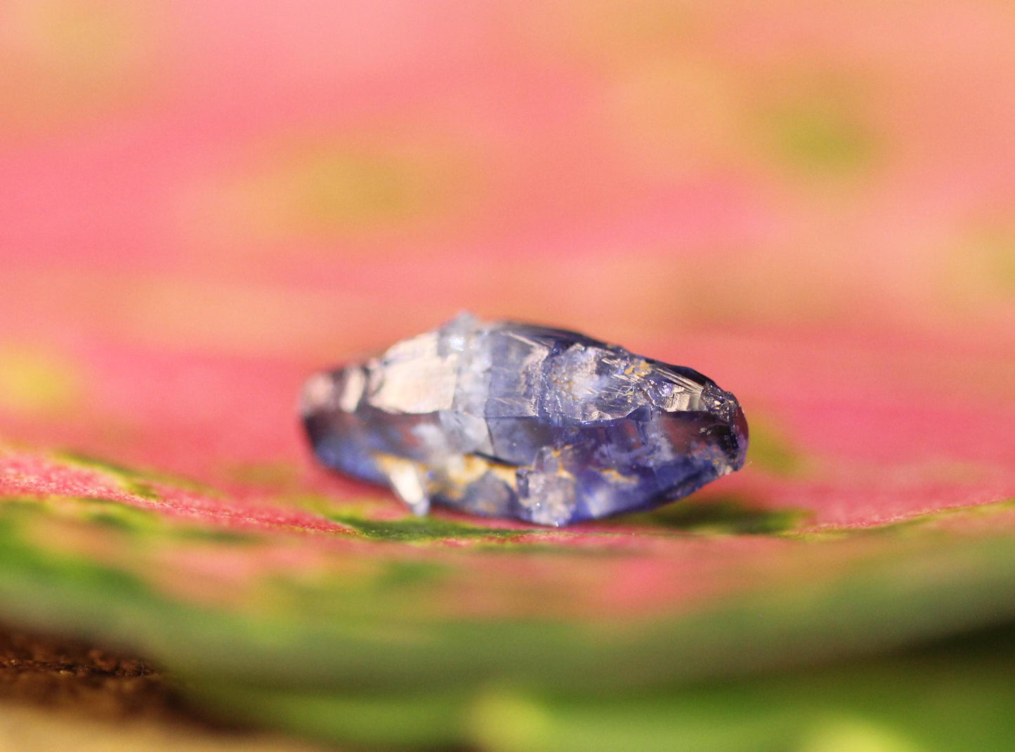 Blue Sapphire (Corundum) crystal with great luster color, from Sri Lanka ,1.65 carats, 10.9 mm , September Birthstone, doubly terminated