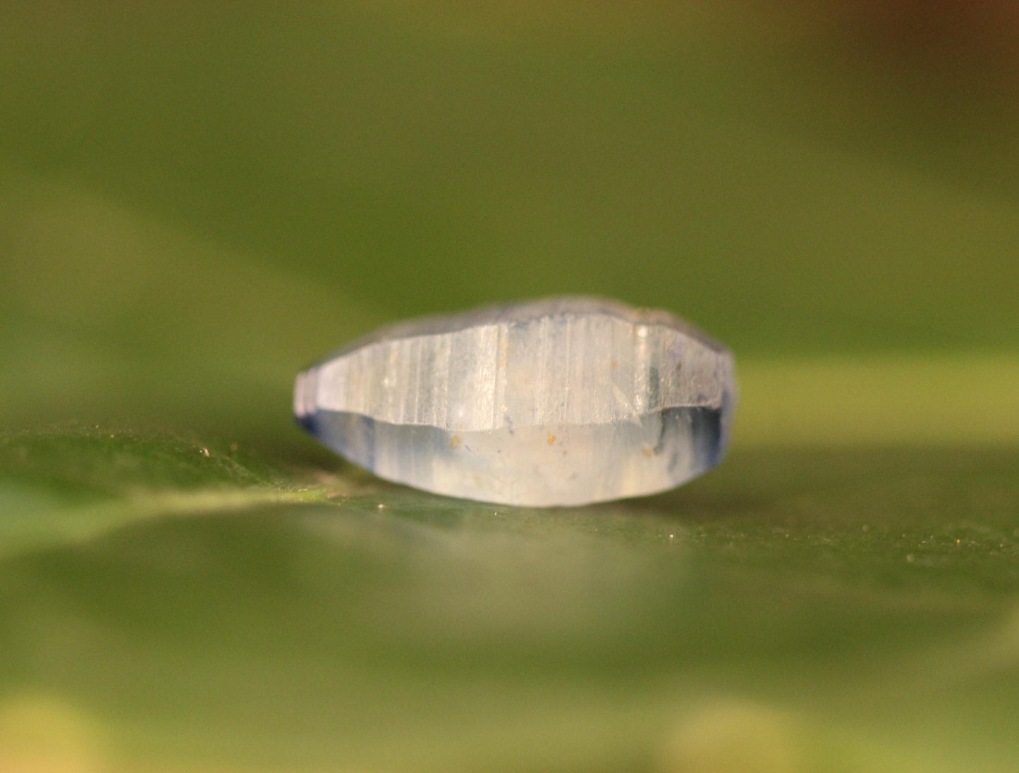 Beautiful Blue Sapphire Crystal (Corundum) with great transparency and luster, from Sri Lanka (Ceylon), 3.12cts 11.1mm, Doubly terminated