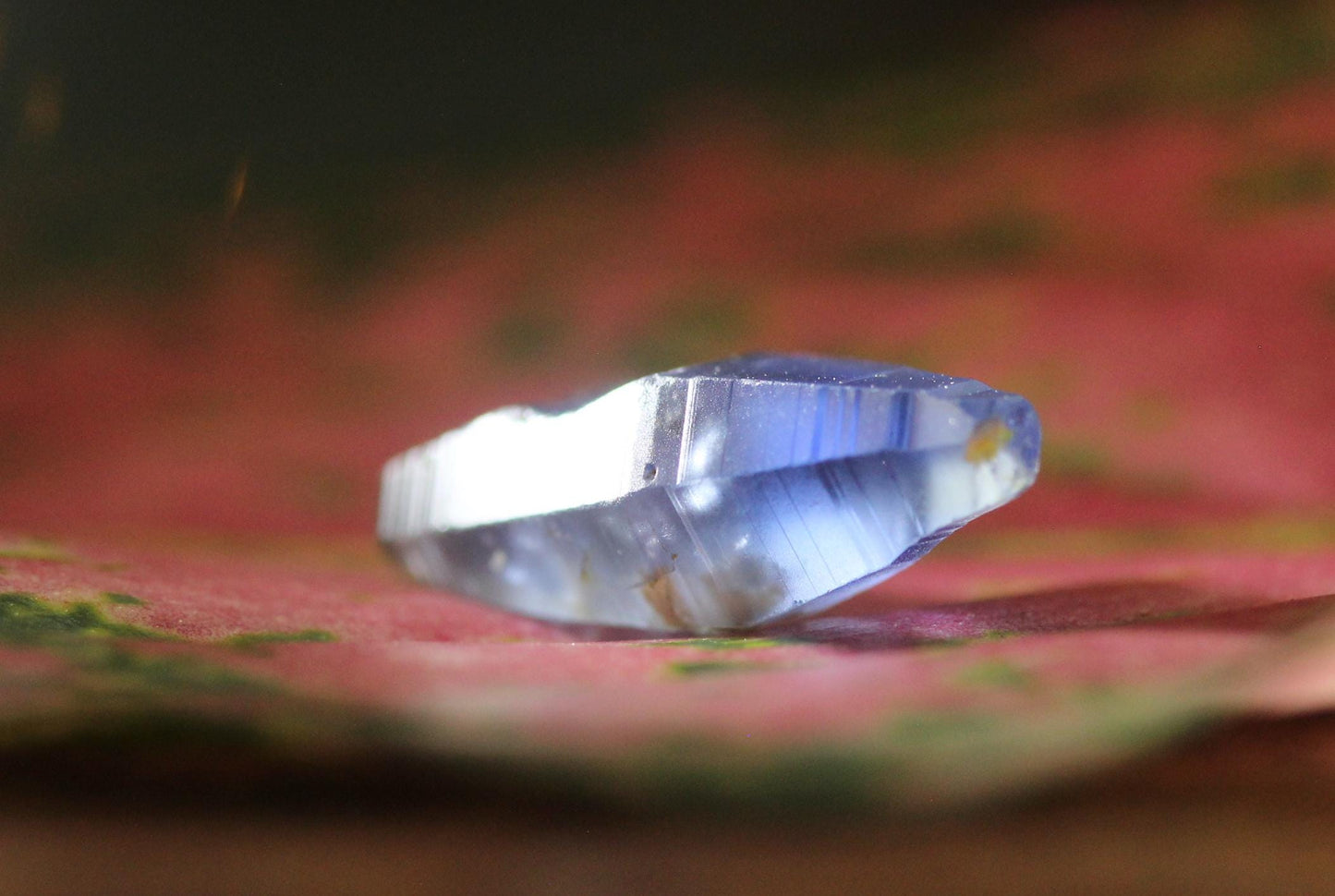 Beautiful Blue Sapphire Crystal (Corundum) ,Doubly Terminated, from Sri Lanka (Ceylon) ,6.46 cts 17.40 mm, September Birthstone