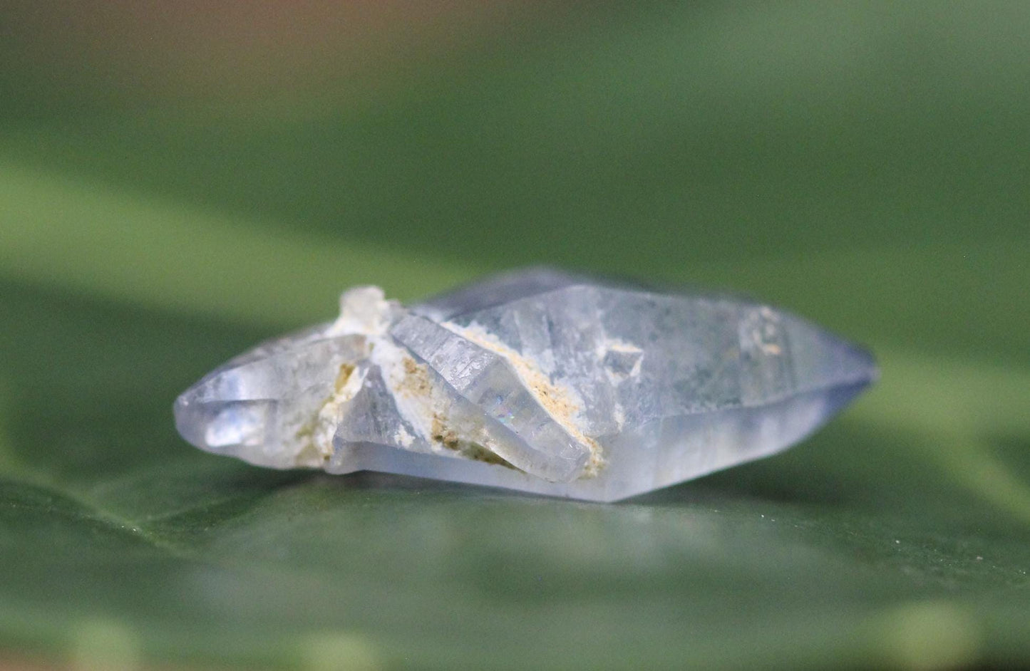 A Unique Blue Sapphire Crystal (Corundum) with a child crystal , Doubly Terminated, from Sri Lanka (Ceylon), 4.58cts 16.9mm,