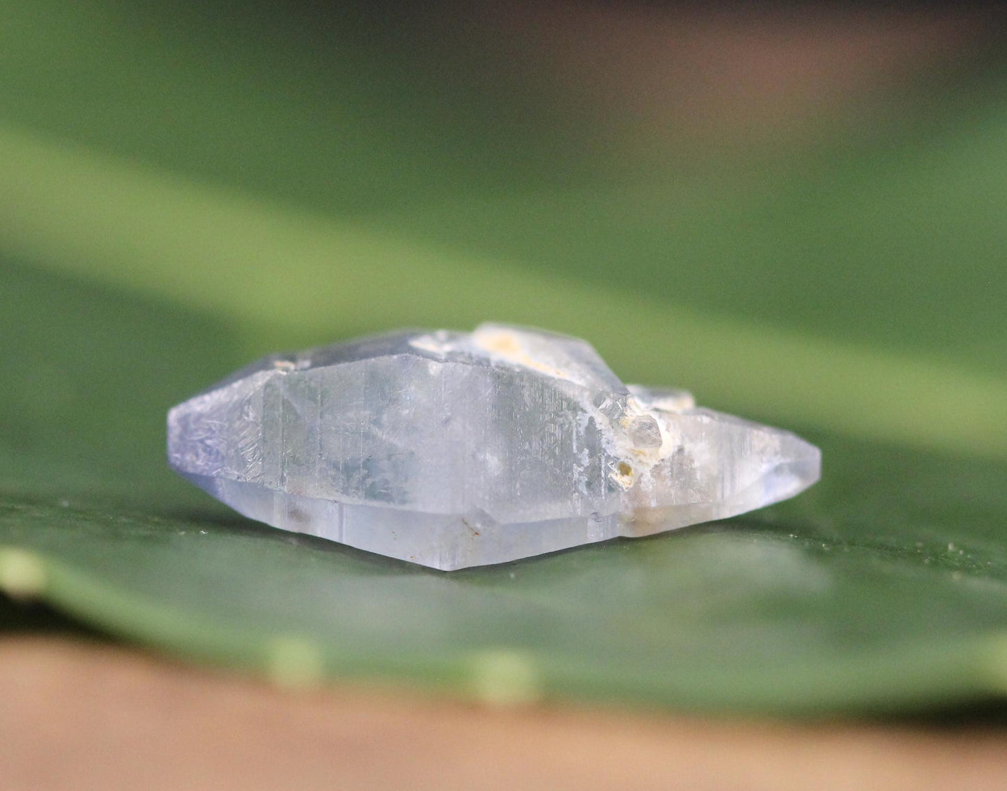 A Unique Blue Sapphire Crystal (Corundum) with a child crystal , Doubly Terminated, from Sri Lanka (Ceylon), 4.58cts 16.9mm,