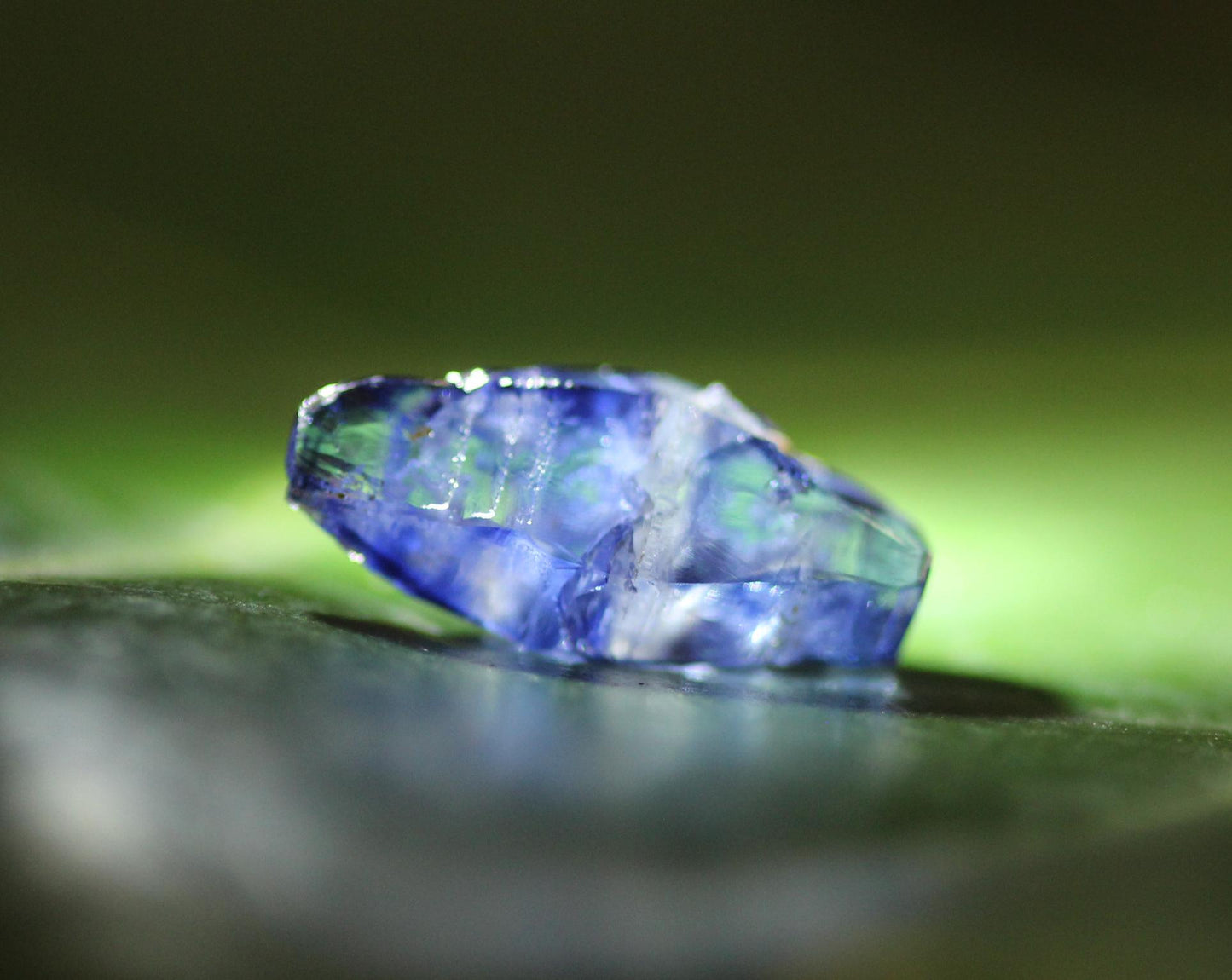 Blue Sapphire (Corundum) crystal with great luster color, from Sri Lanka ,1.65 carats, 10.9 mm , September Birthstone, doubly terminated