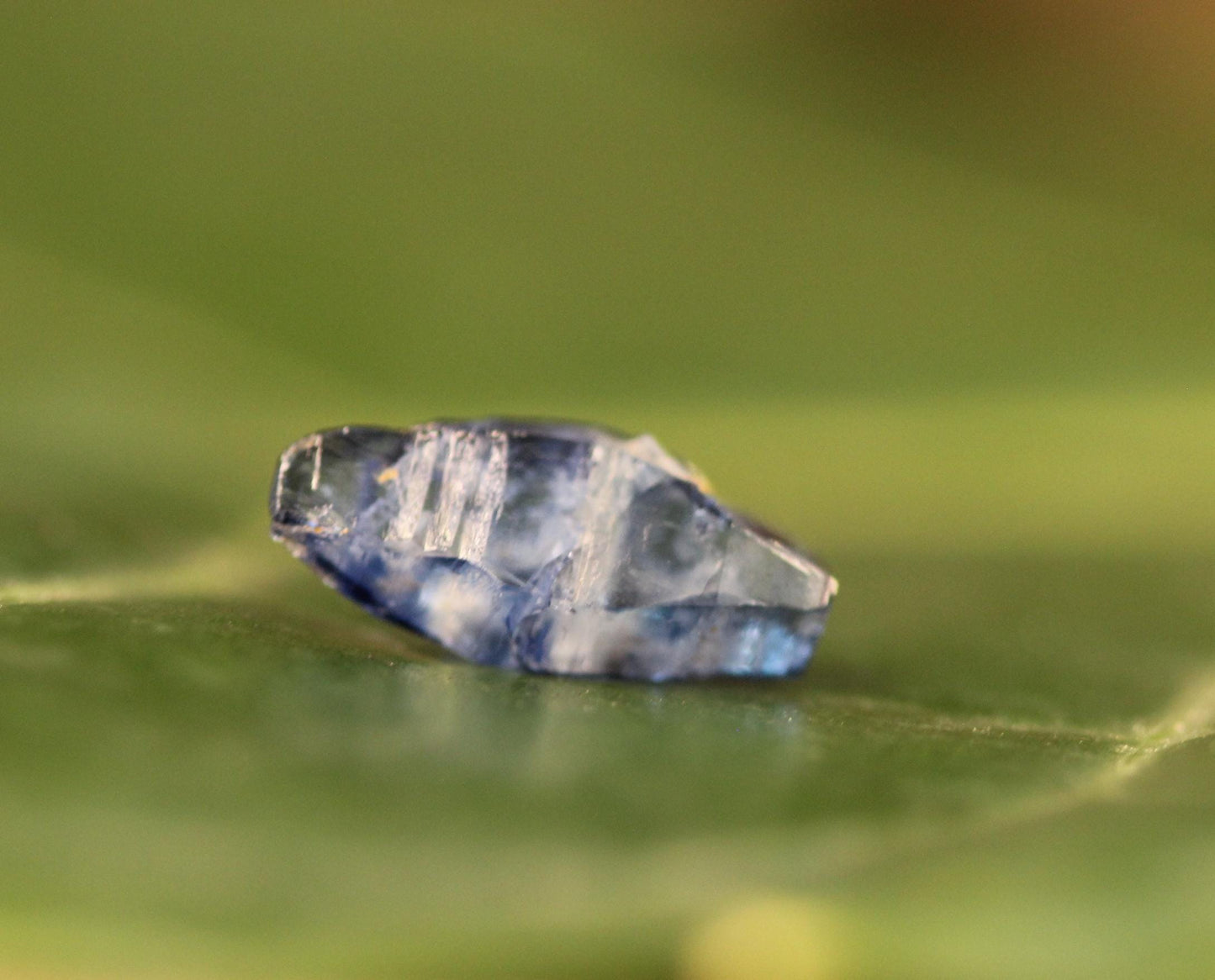 Blue Sapphire (Corundum) crystal with great luster color, from Sri Lanka ,1.65 carats, 10.9 mm , September Birthstone, doubly terminated