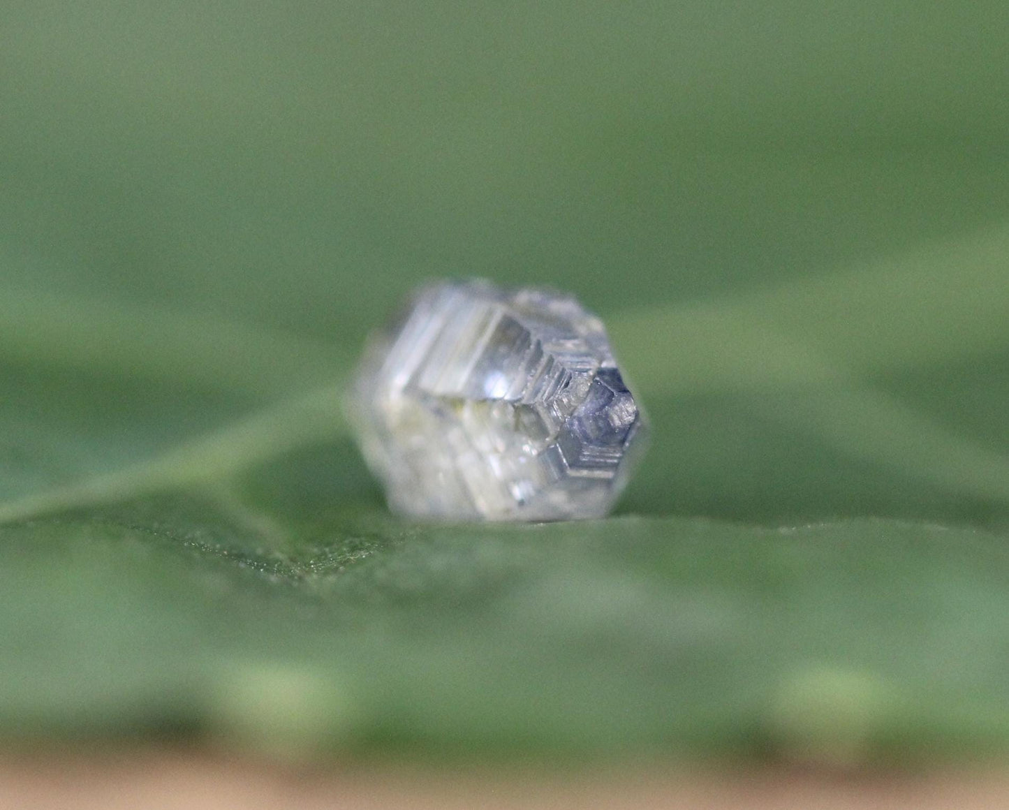 Beautiful Blue and White Sapphire Crystal (Corundum) with High Luster and Transparency, from Sri Lanka ,3.16 carats 11.6 mm