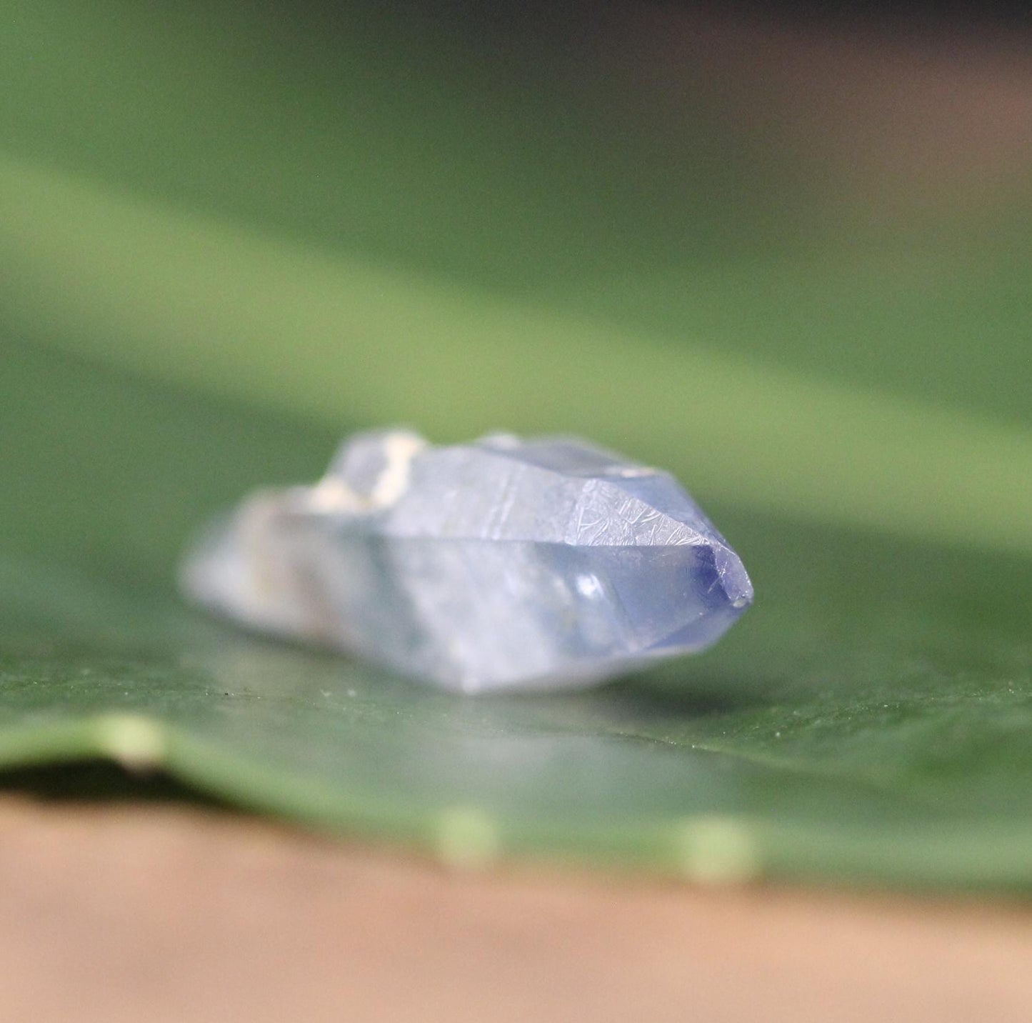 A Unique Blue Sapphire Crystal (Corundum) with a child crystal , Doubly Terminated, from Sri Lanka (Ceylon), 4.58cts 16.9mm,