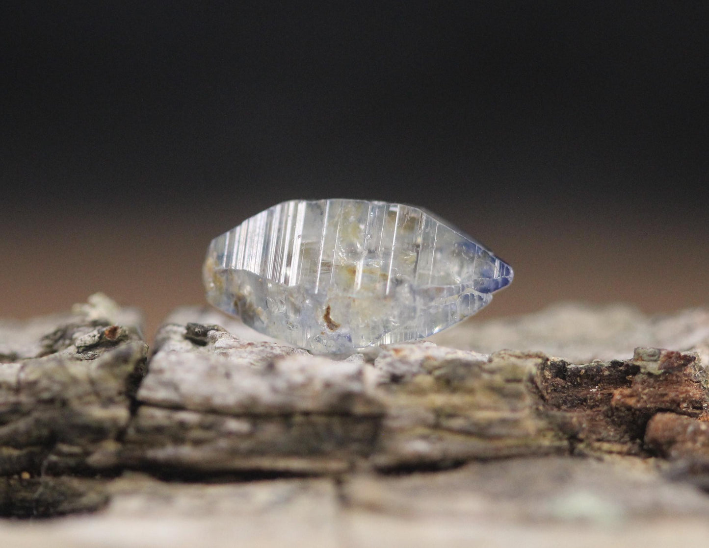 Beautiful Blue and White Sapphire Crystal (Corundum) with High Luster and Transparency, from Sri Lanka ,3.16 carats 11.6 mm