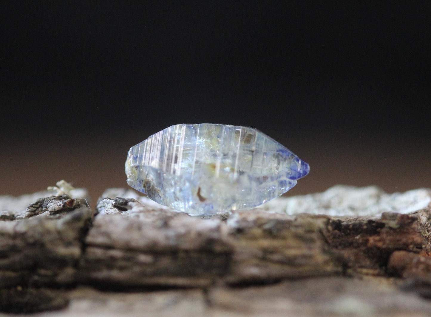 Beautiful Blue and White Sapphire Crystal (Corundum) with High Luster and Transparency, from Sri Lanka ,3.16 carats 11.6 mm