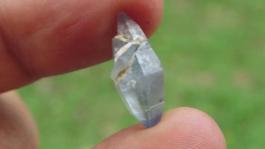 A Unique Blue Sapphire Crystal (Corundum) with a child crystal , Doubly Terminated, from Sri Lanka (Ceylon), 4.58cts 16.9mm,