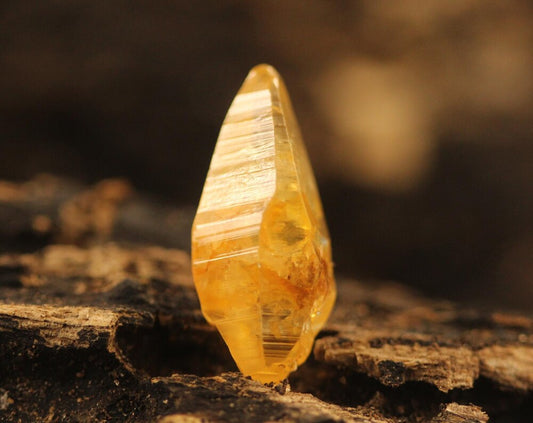 Amazing Yellow Sapphire (Corundum) crystal with high luster