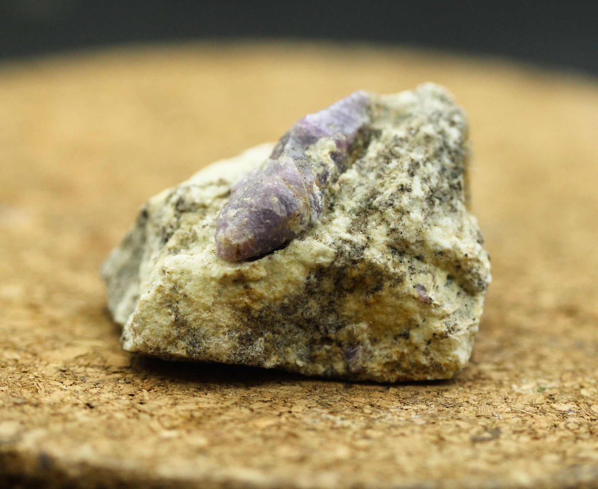 Terminated bipyramidal corundum crystal on Matrix, From Sri Lanka,