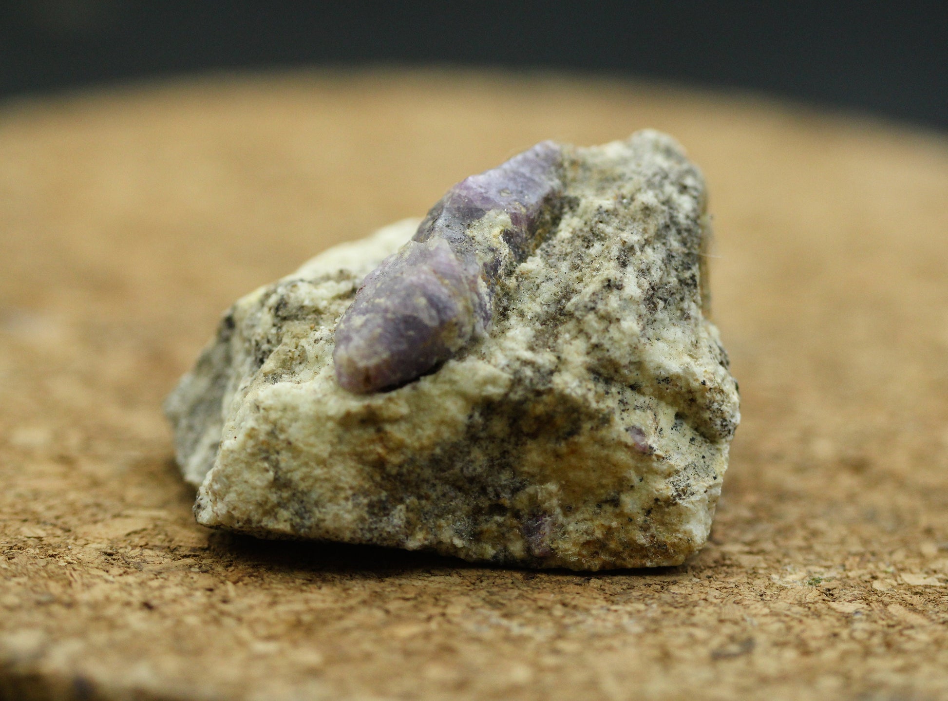 Terminated bipyramidal corundum crystal on Matrix, From Sri Lanka,