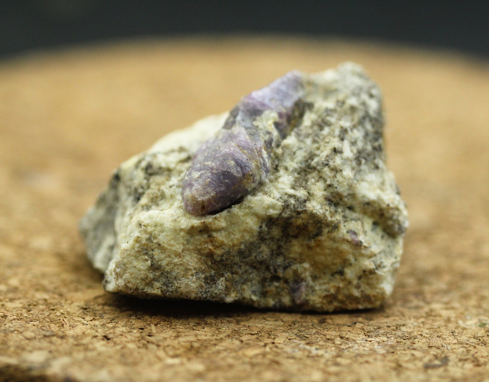 Terminated bipyramidal corundum crystal on Matrix, From Sri Lanka,
