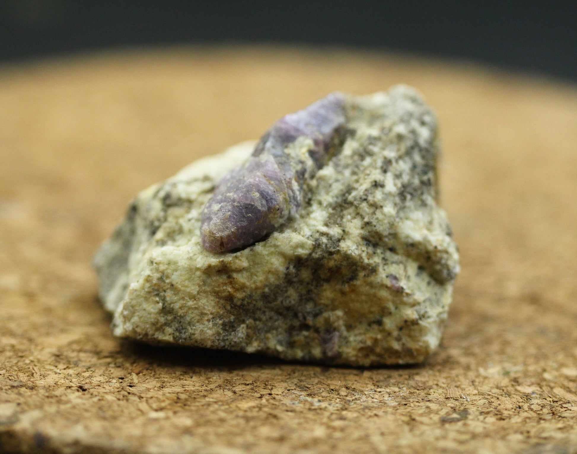 Terminated bipyramidal corundum crystal on Matrix, From Sri Lanka,