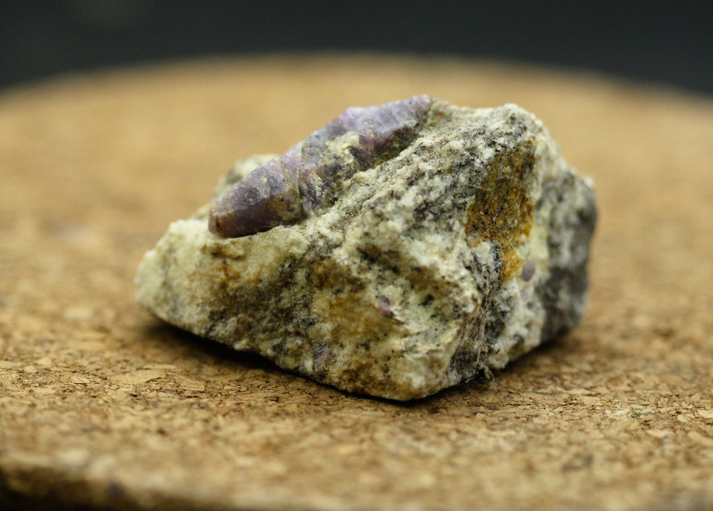 Terminated bipyramidal corundum crystal on Matrix, From Sri Lanka,