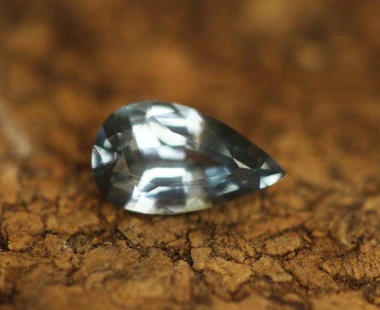 Beautiful Grayish Blue Spinel from Sri Lanka, Great Luster, Natural Unheated Loose Gemstone, Pear Cut, 1.01 carats, August Birthstone