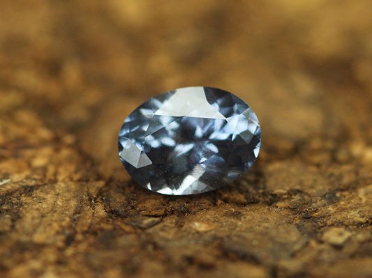 Beautiful Grayish Blue Spinel with a Great Luster, Natural Unheated Loose Gemstone, 1.06 carats, Oval Cut, August Birthstone