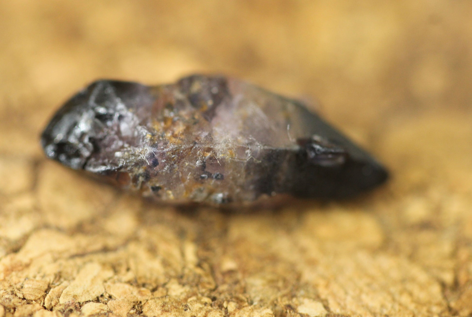 Rare and unique Blue and Pink Corundum (Sapphire) crystal from Sri Lanka, also contains a small child crystal, 6.65 cts, 18.0mm
