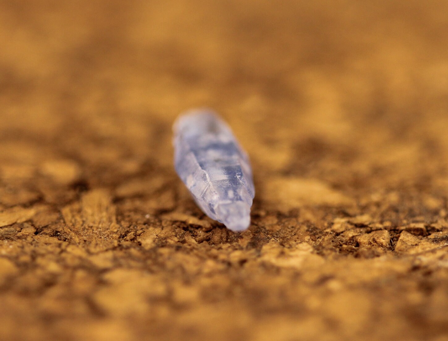 Blue Sapphire (Corundum) crystal from Sri Lanka (Ceylon) with a transparent body and great luster ,1.84 carats, 13.5 mm