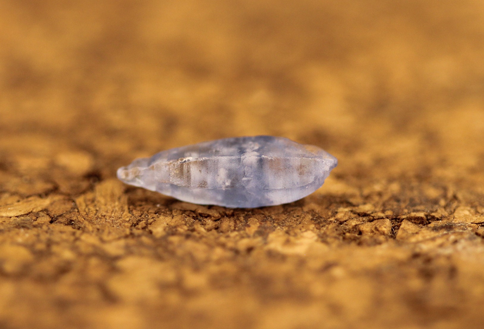 Blue Sapphire (Corundum) crystal from Sri Lanka (Ceylon) with a transparent body and great luster ,1.84 carats, 13.5 mm