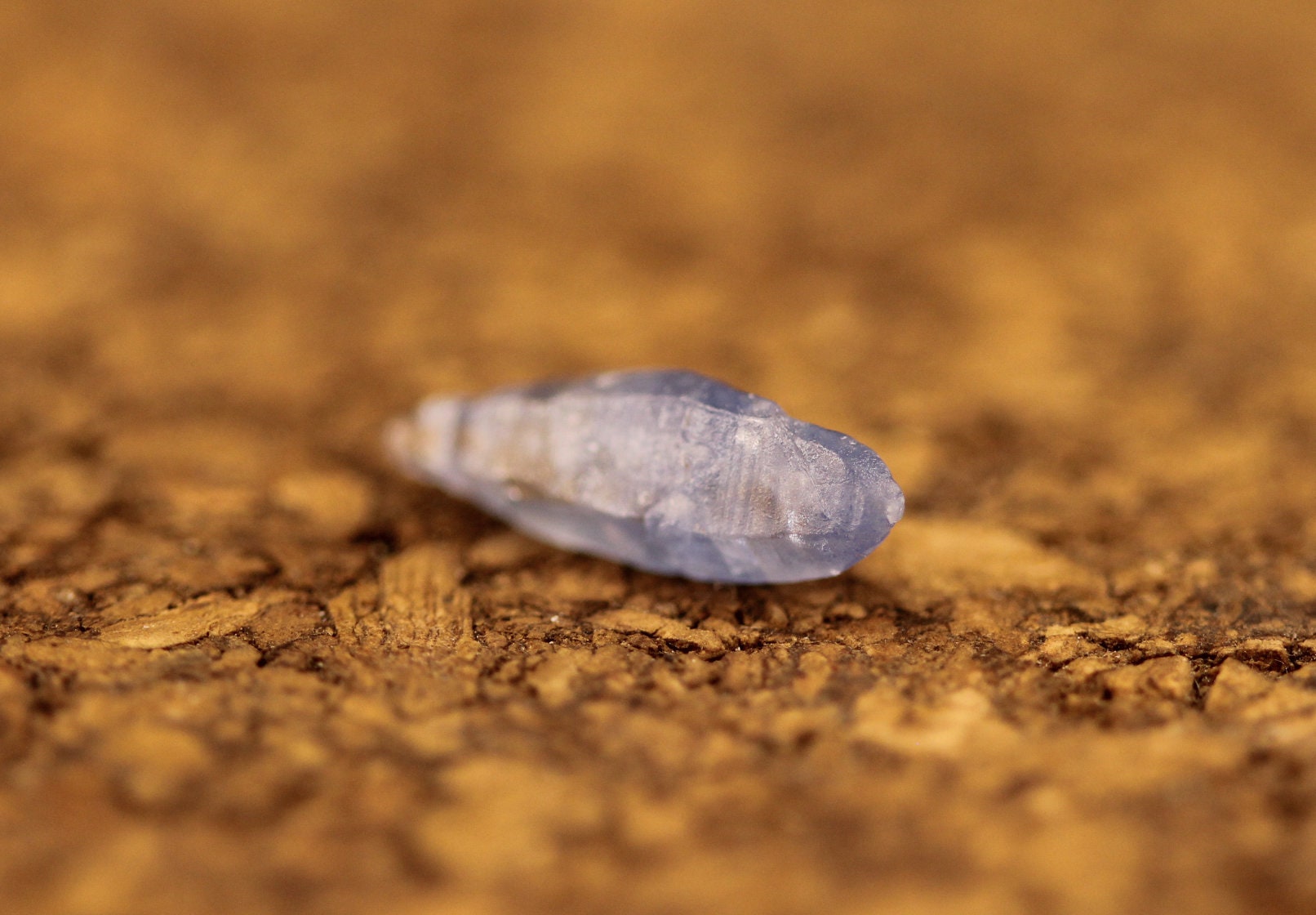 Blue Sapphire (Corundum) crystal from Sri Lanka (Ceylon) with a transparent body and great luster ,1.84 carats, 13.5 mm