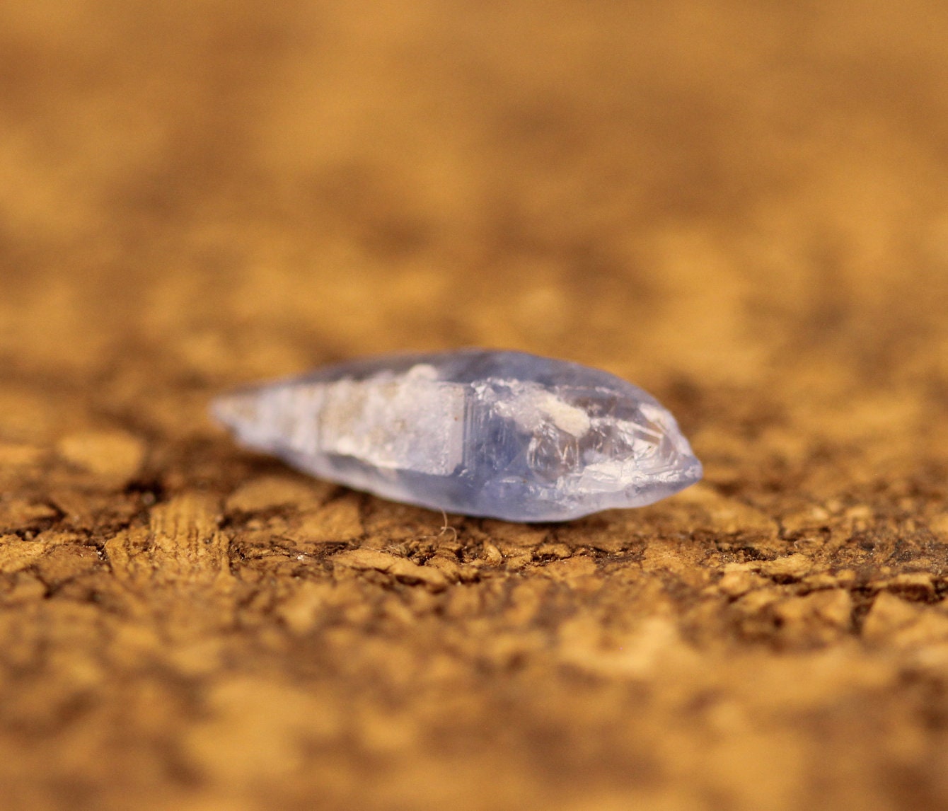 Blue Sapphire (Corundum) crystal from Sri Lanka (Ceylon) with a transparent body and great luster ,1.84 carats, 13.5 mm