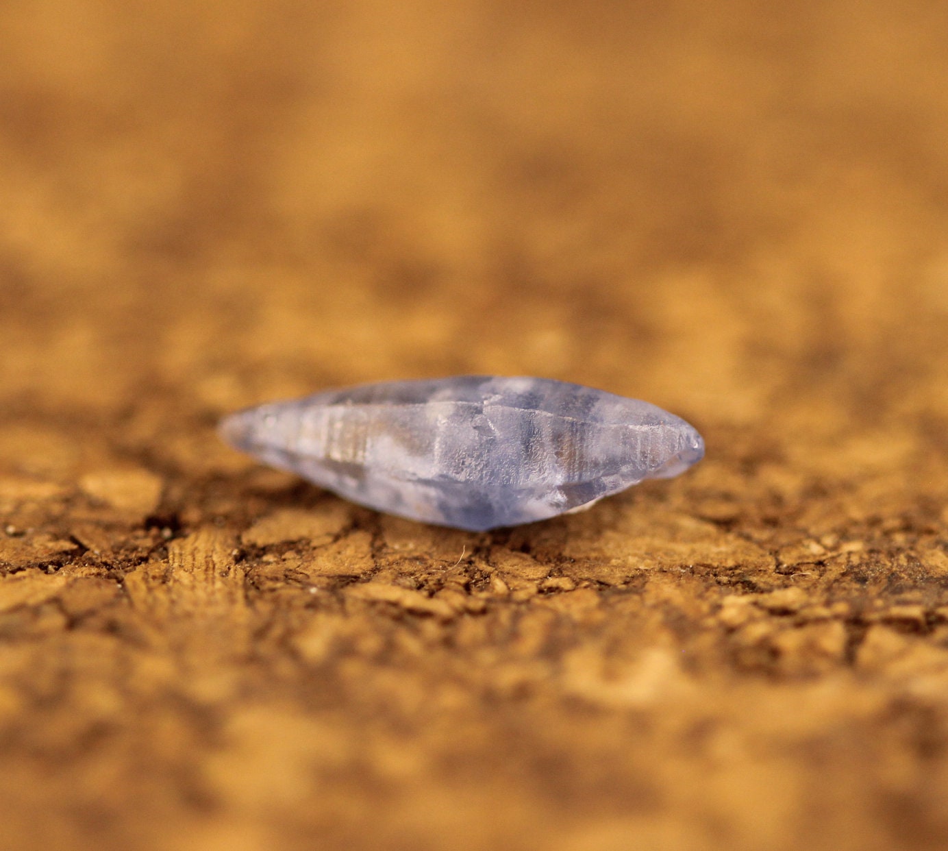 Blue Sapphire (Corundum) crystal from Sri Lanka (Ceylon) with a transparent body and great luster ,1.84 carats, 13.5 mm
