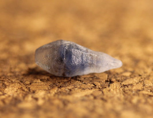 This a beautiful blue sapphire crystal from Sri Lanka. 
It has a light-blue color. 
Doubly terminated
Contains child crystals

Mining- Rakwana, Sri Lanka(Ceylon)