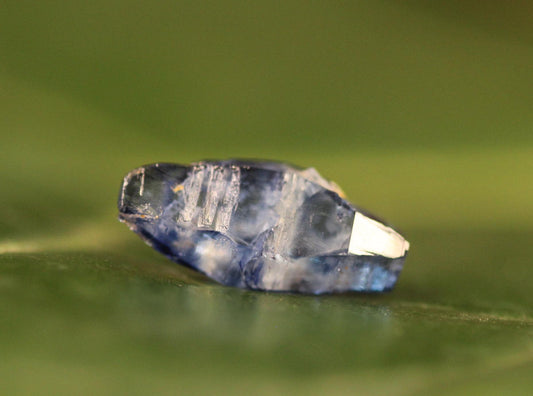 Blue Sapphire (Corundum) crystal with great luster color, from Sri Lanka ,1.65 carats, 10.9 mm , September Birthstone, doubly terminated