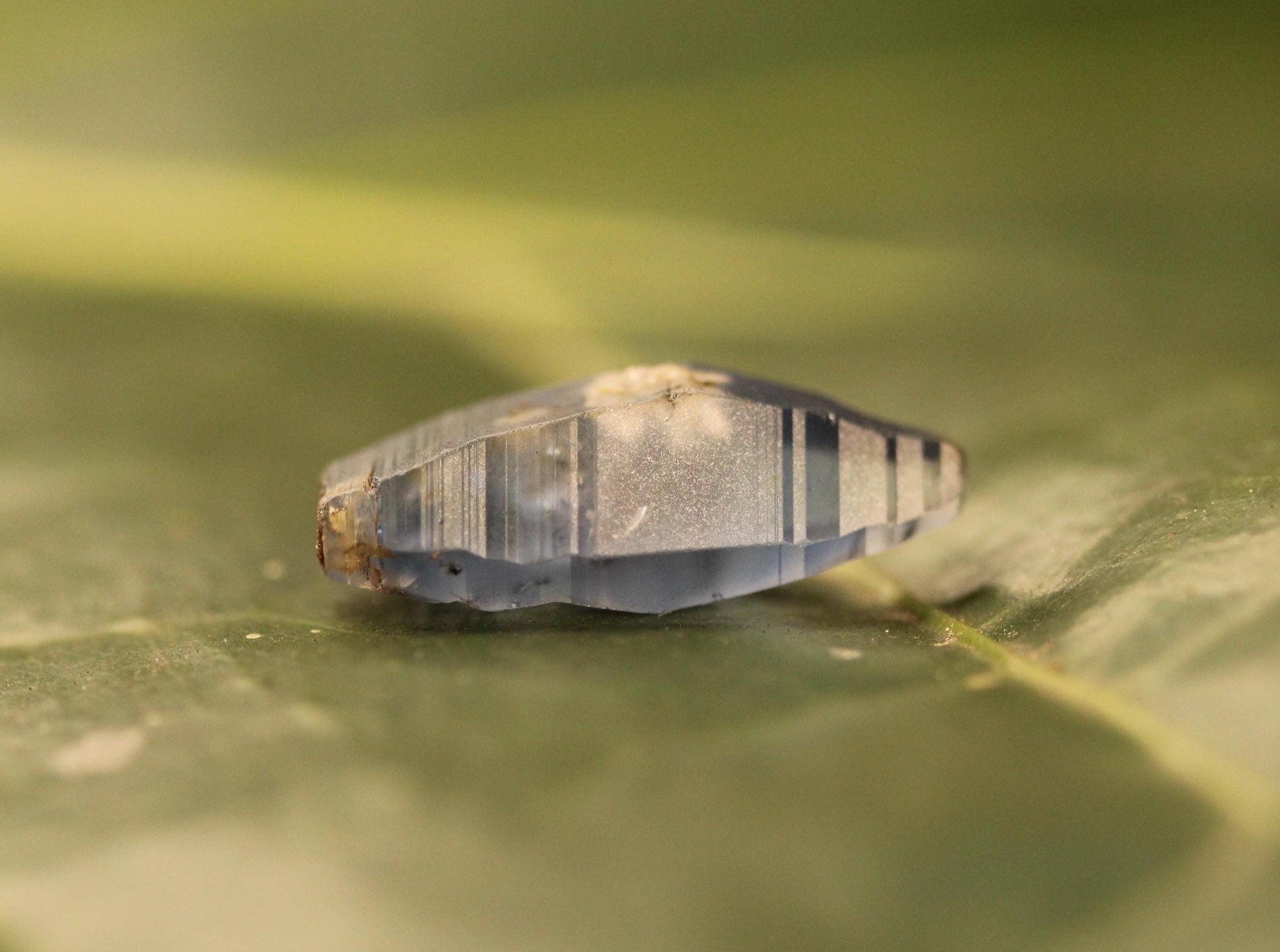 Beautiful Blue Sapphire Crystal (Corundum) ,Doubly Terminated, from Sri Lanka (Ceylon) ,6.46 cts 17.40 mm, September Birthstone