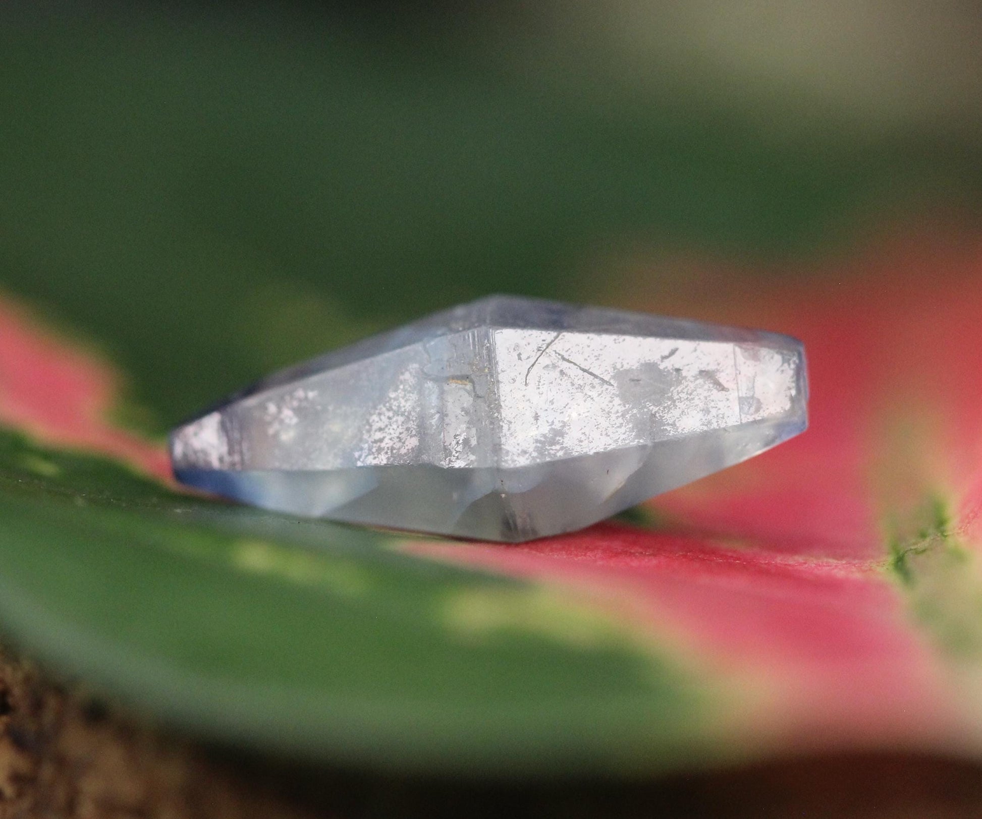 Beautiful Blue Sapphire Crystal (Corundum) ,Doubly Terminated, from Sri Lanka (Ceylon) , 5.47 cts, 18.30 mm, September Birthstone
