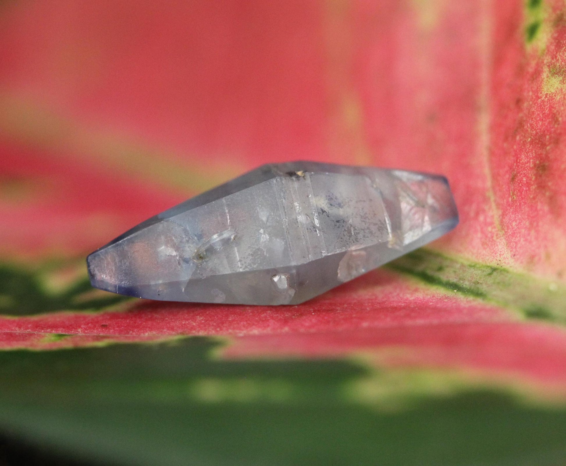 Beautiful Blue Sapphire Crystal (Corundum) ,Doubly Terminated, from Sri Lanka (Ceylon) , 5.47 cts, 18.30 mm, September Birthstone
