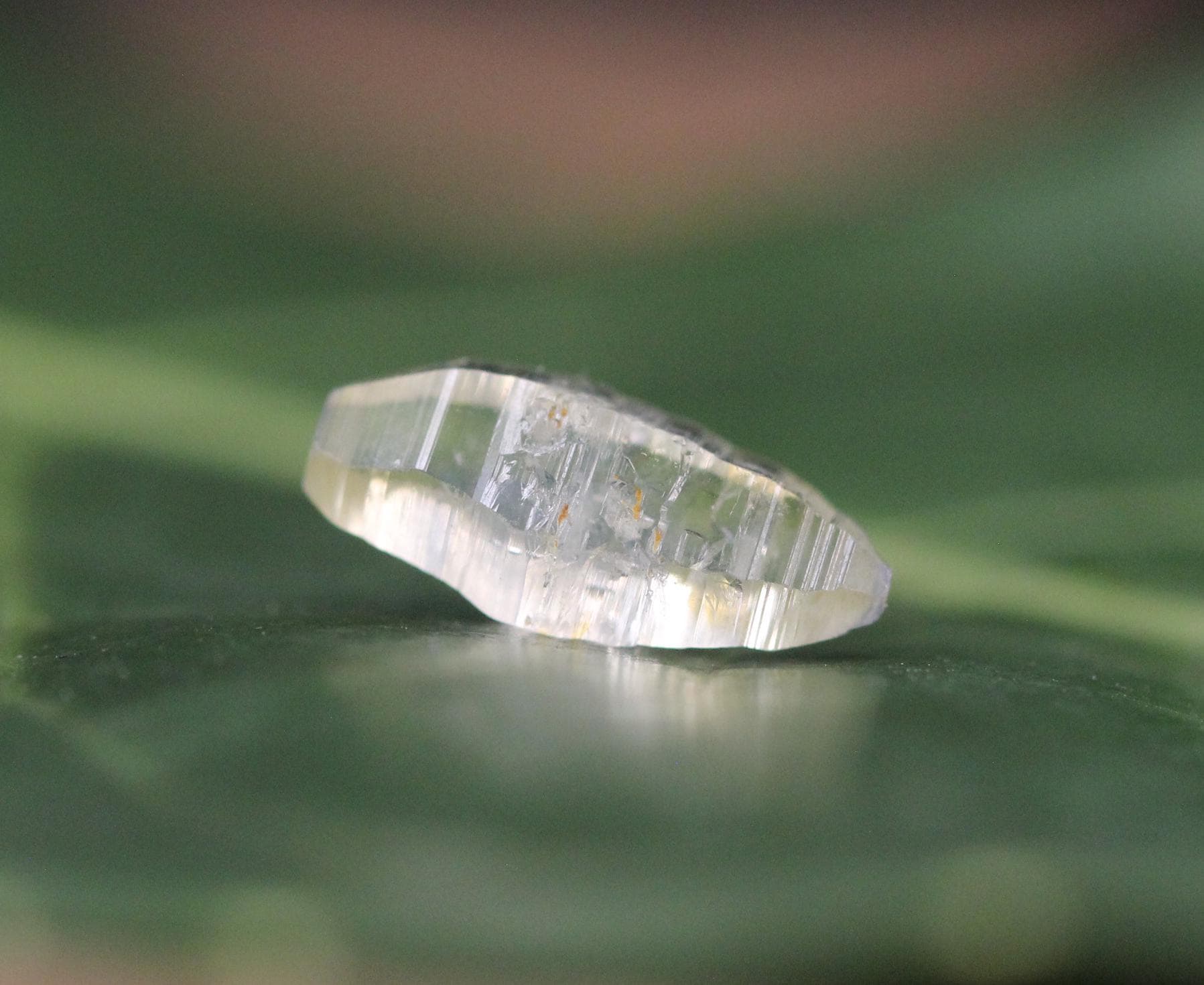 Beautiful Yellow Sapphire (Corundum) Record Keeper Crystal from Sri Lanka with Superb Shape, Transparency and Luster. 2.31 carats, 11.6 mm