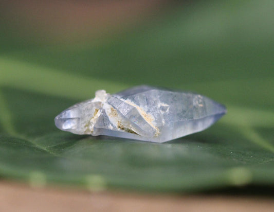 A Unique Blue Sapphire Crystal (Corundum) with a child crystal , Doubly Terminated, from Sri Lanka (Ceylon), 4.58cts 16.9mm,