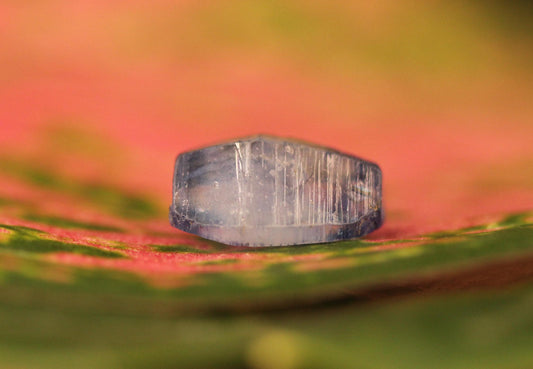 Beautiful Blue Sapphire Crystal (Corundum) with great transparency and luster, from Sri Lanka (Ceylon), 2.58cts 9.5mm, Record Keeper