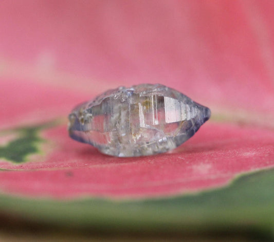 Beautiful Blue and White Sapphire Crystal (Corundum) with High Luster and Transparency, from Sri Lanka ,3.16 carats 11.6 mm