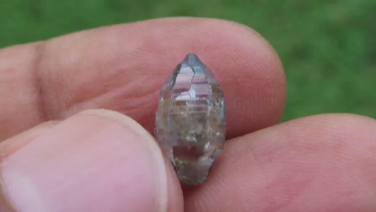 Beautiful Blue and White Sapphire Crystal (Corundum) with High Luster and Transparency, from Sri Lanka ,3.16 carats 11.6 mm