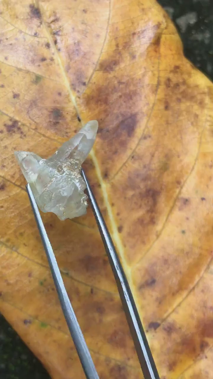 Very Unique White Twin Sapphire Crystal (Corundum) - 13.52 carats ,  21.50 mm