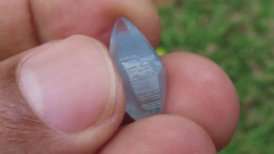 Beautiful Blue Sapphire Crystal (Corundum) ,Doubly Terminated, from Sri Lanka (Ceylon)  , 7.13 cts, 16.50 mm, September Birthstone