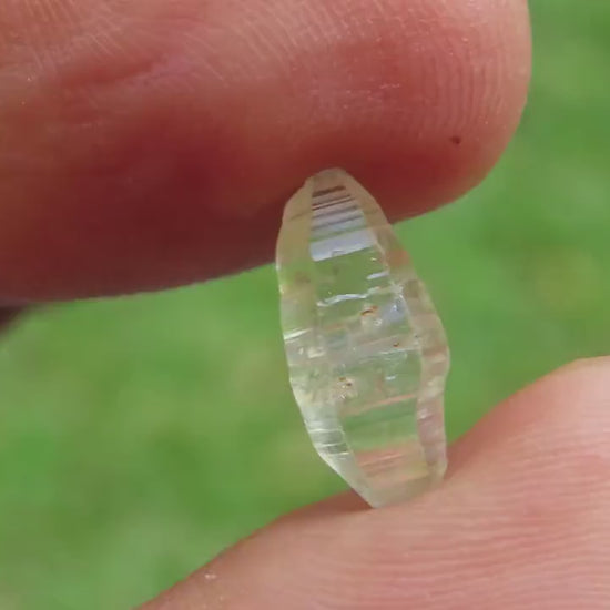 Beautiful Yellow Sapphire (Corundum) Record Keeper Crystal from Sri Lanka with Superb Shape, Transparency and Luster. 2.31 carats, 11.6 mm