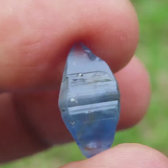 Great Blue Sapphire Crystal (Corundum) with High Luster and Transparency, from Sri Lanka ,4.63 carats 15.4 mm, September Birthstone