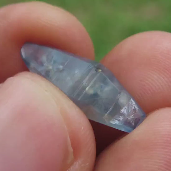 Beautiful Blue Sapphire Crystal (Corundum) ,Doubly Terminated, from Sri Lanka (Ceylon)  , 5.47 cts, 18.30 mm, September Birthstone