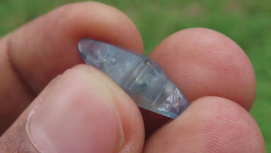 Beautiful Blue Sapphire Crystal (Corundum) ,Doubly Terminated, from Sri Lanka (Ceylon)  , 5.47 cts, 18.30 mm, September Birthstone