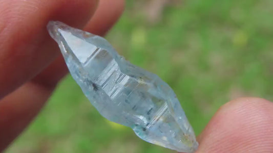 Beautiful Blue Sapphire Crystal (Corundum) with High Luster and Transparency, from Sri Lanka ,9.41 carats 23.7 mm, September Birthstone